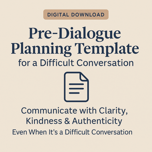 Product image for Pre-Dialogue Planning Template for a Difficult Conversation