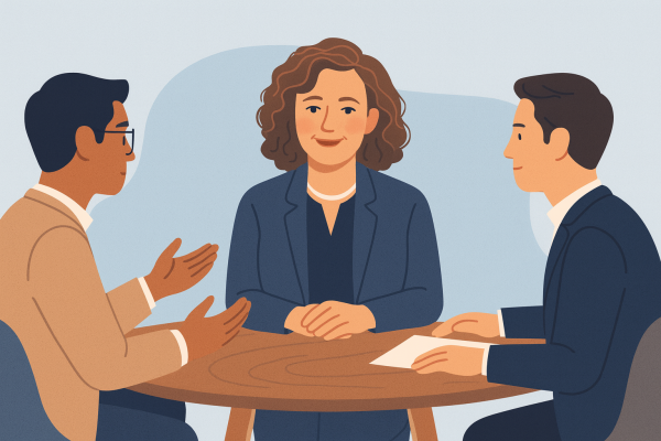 AI rendition of Arabella mediating - 10 things to know about my work as a mediator