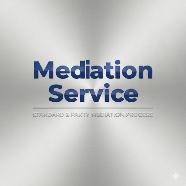 'Mediation Service' with the tagline saying 'Standard 2-Party Mediation Process'