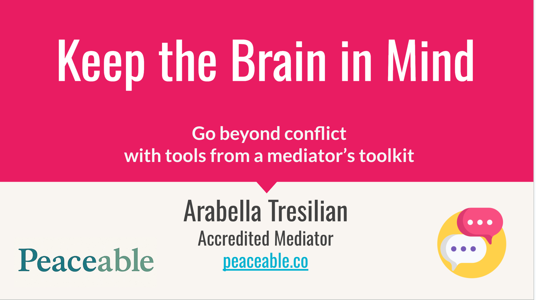 Keep the Brain in Mind by Arabella Tresilian