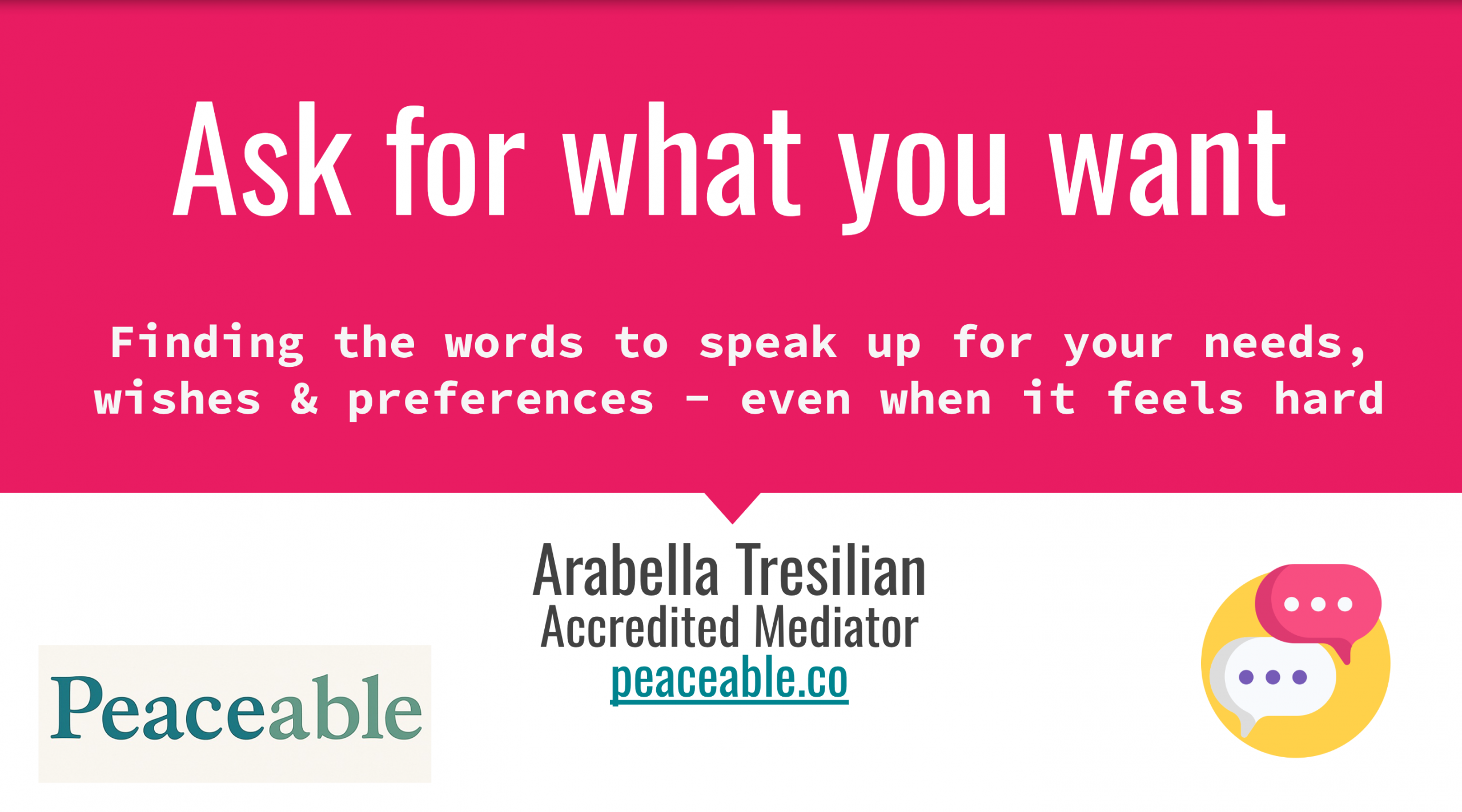 screenshot of Ask for what you want slides