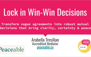 Cover slide from my deck on Lock in win-win decisions